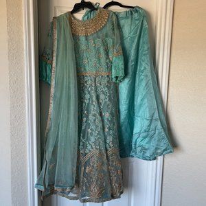 Lehenga Choli and Dupatta, size 10, Like New